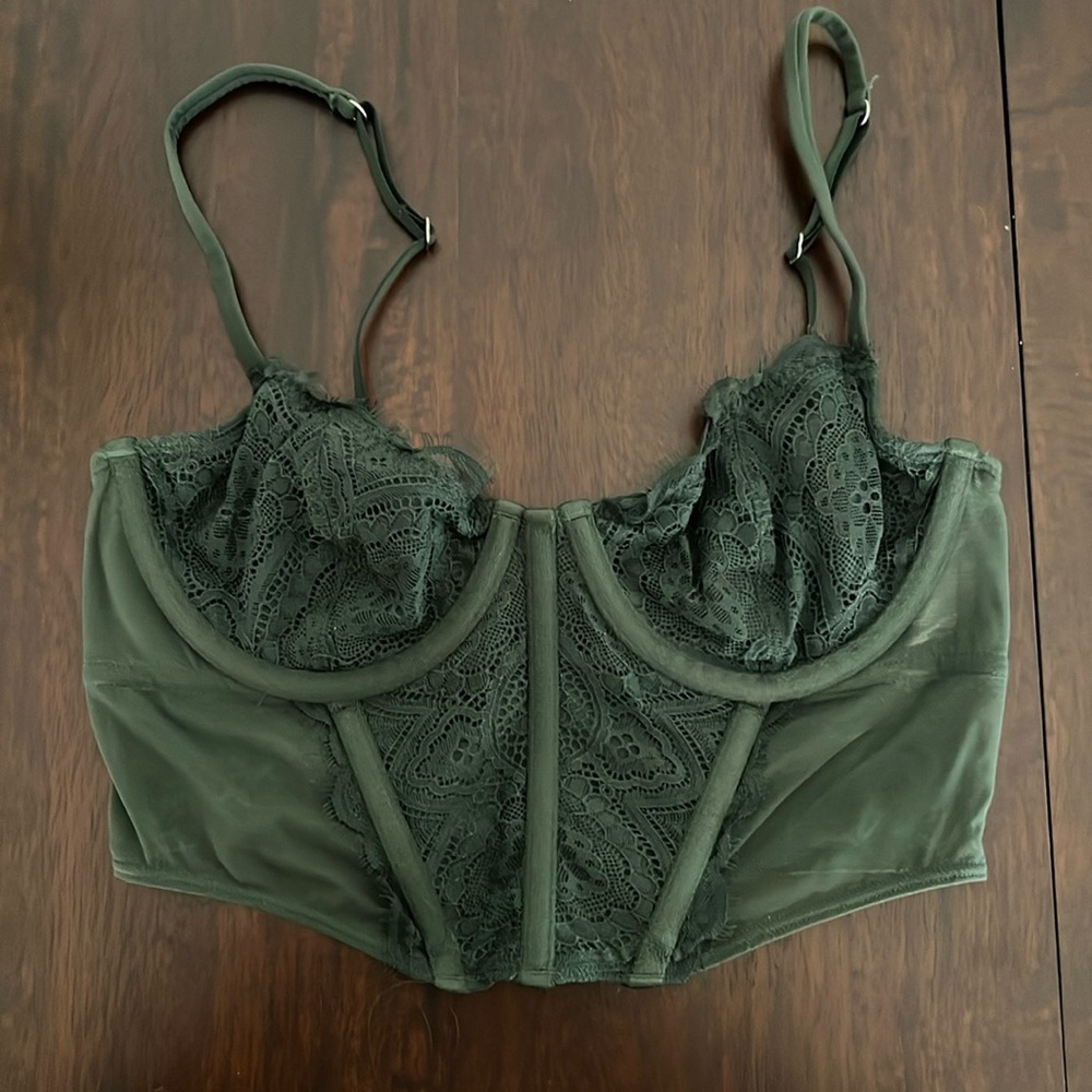 Elegant Green Lace Bralette